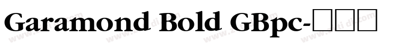 Garamond Bold GBpc字体转换